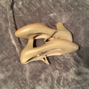 Tan Capezio Jr. Footlight T-Strap Character Shoe